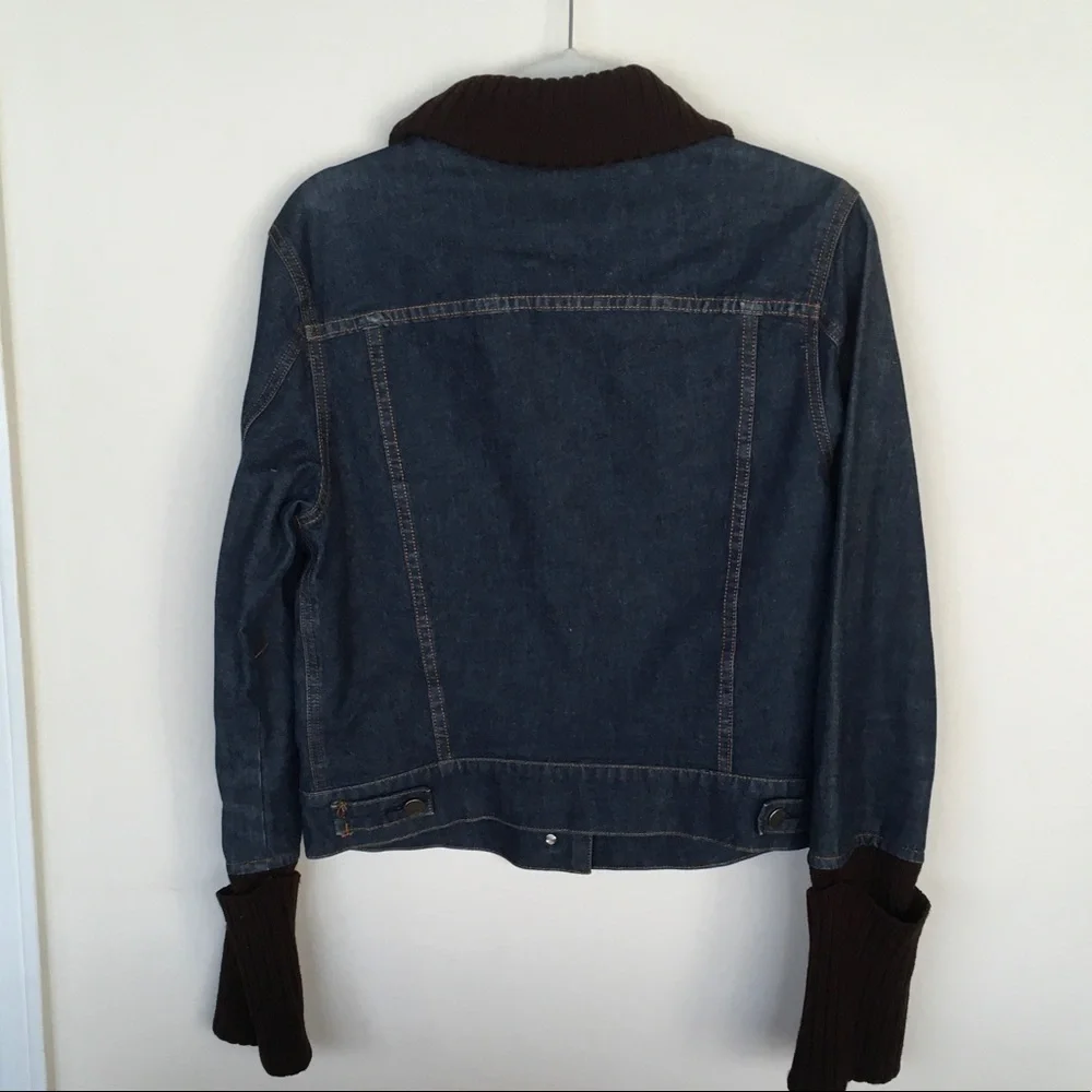 Theory Jean Jacket with Sweater Detail - Picture 2 of 3
